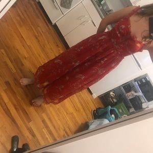 Zimmermann inspired red jumpsuit romper